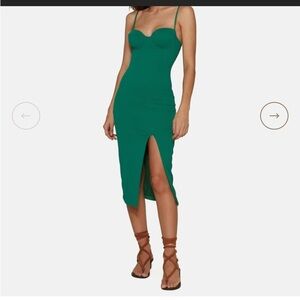 Vix paulahermanny Firenze corsage midi dress green xs